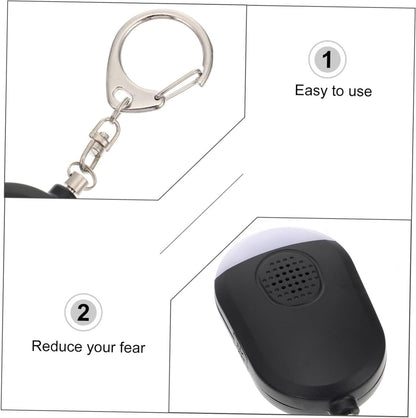 Portable Security Alarm - Personal Alarm - with LED - Emergency Alarm - SOS Button - Alarm Keychain - for Women - Personal Alarm for Outdoor Activities - Personal Alarm Keychain (Black)