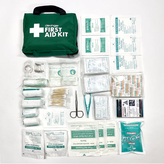 210 piece first aid kit showing hospital-grade medical supplies organised inside the kit