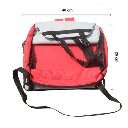 Dog car booster seat dimensions measuring 40cm wide by 40cm deep and 26cm high