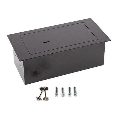 Heavy-duty hidden floor safe with key lock for concealed home security.