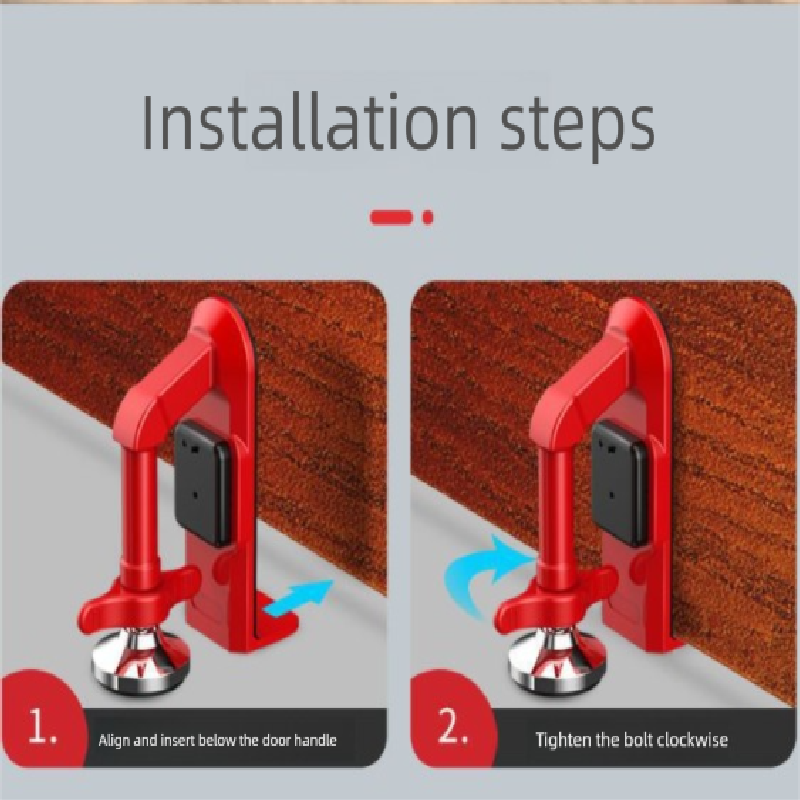 How to install the portable door security lock in two simple steps