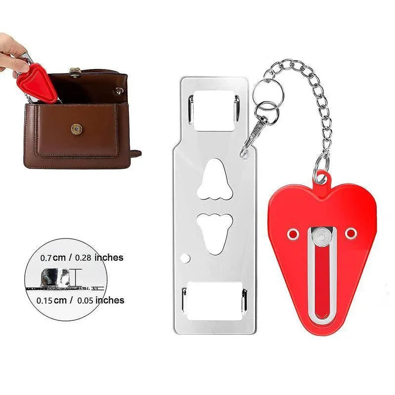 Portable hotel door lock on a white background
