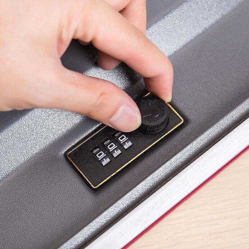 Hand setting a combination lock on a safe box